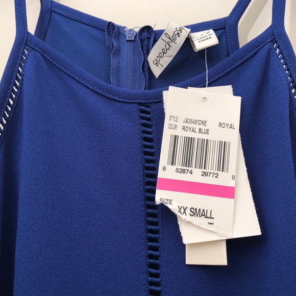 Speechless Ladies Royal Blue Homecoming Dress XXS NWT - Picture 2 of 6